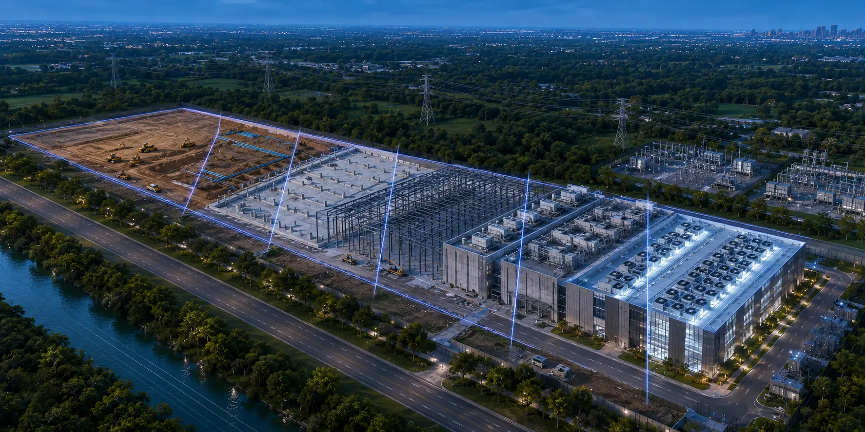 Data Center Construction Sequence: Sitework to Energization